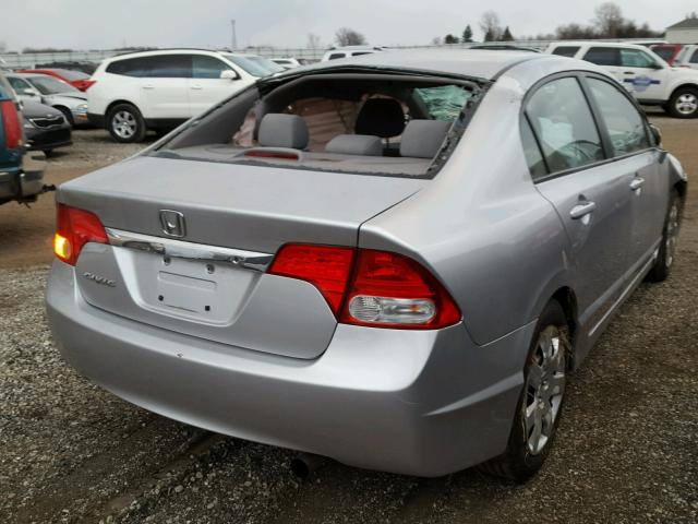 19XFA16569E035789 - 2009 HONDA CIVIC LX SILVER photo 4