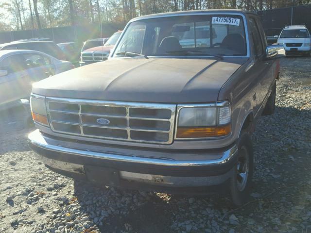 1FTEX14N2PKA20276 - 1993 FORD F150 BEIGE photo 2