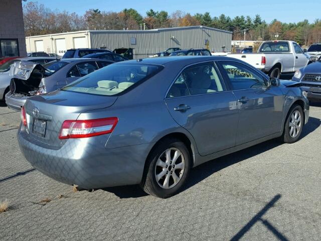 4T4BF3EK7BR108390 - 2011 TOYOTA CAMRY BASE BLUE photo 4