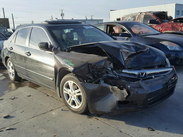 1HGCM56737A137216 - 2007 HONDA ACCORD EX BLACK photo 1