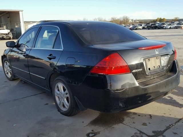 1HGCM56737A137216 - 2007 HONDA ACCORD EX BLACK photo 3