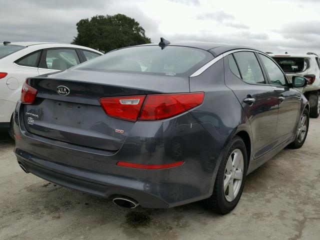 KNAGM4A7XF5620286 - 2015 KIA OPTIMA LX GRAY photo 4