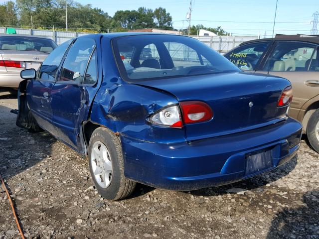 1G1JC524027161623 - 2002 CHEVROLET CAVALIER B BLUE photo 3