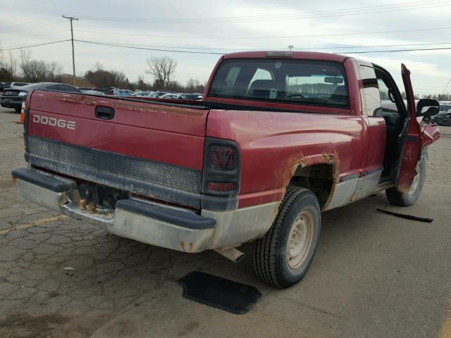 3B7HC13Y3XM519021 - 1999 DODGE RAM 1500 RED photo 4