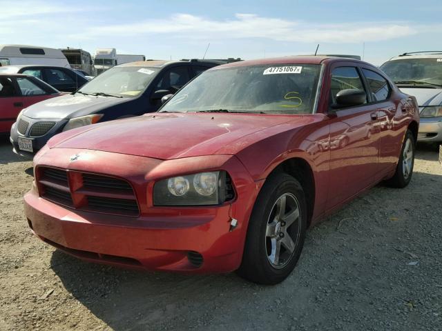 2B3KA43G68H232522 - 2008 DODGE CHARGER BURGUNDY photo 2