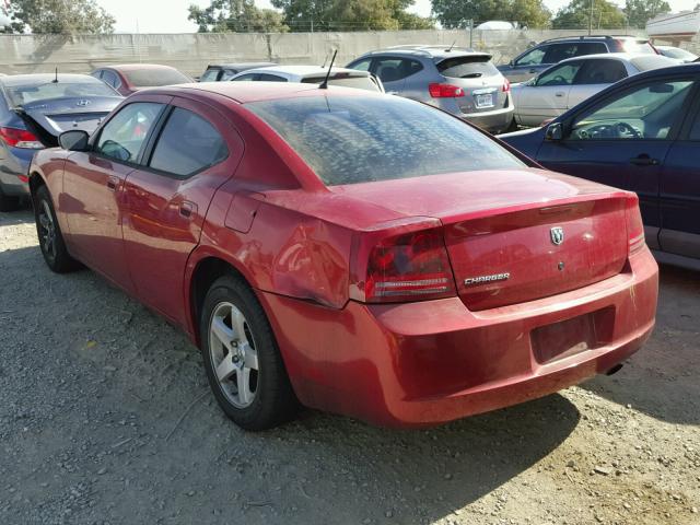 2B3KA43G68H232522 - 2008 DODGE CHARGER BURGUNDY photo 3