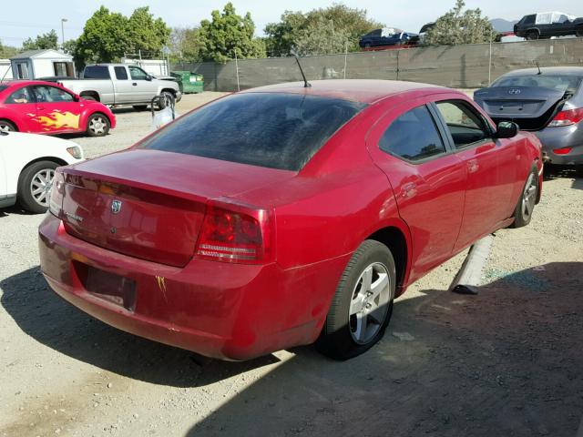 2B3KA43G68H232522 - 2008 DODGE CHARGER BURGUNDY photo 4