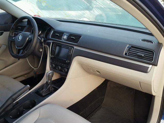 1VWDT7A35HC030192 - 2017 VOLKSWAGEN PASSAT R-L BLUE photo 9