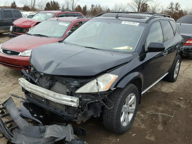 JN8AZ08W27W636093 - 2007 NISSAN MURANO SL BLACK photo 2