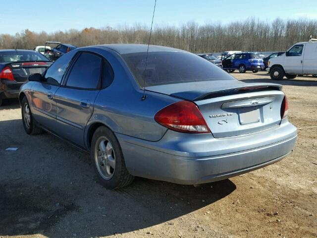 1FAFP53U05A309265 - 2005 FORD TAURUS SE BLUE photo 3