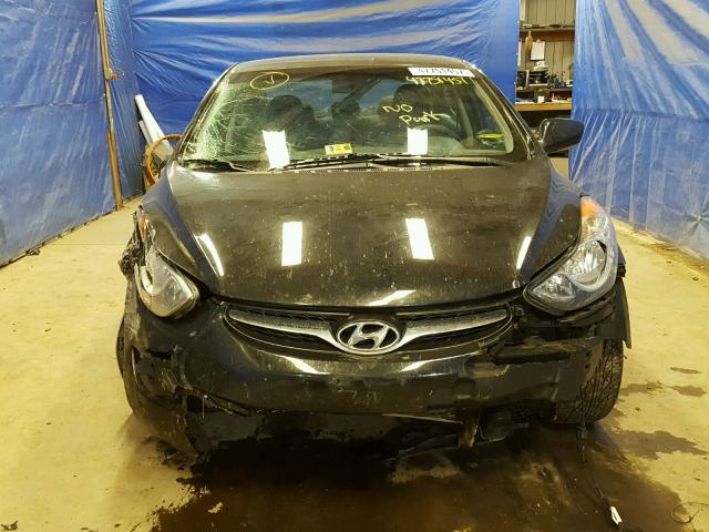 5NPDH4AE6CH102289 - 2012 HYUNDAI ELANTRA GL BLACK photo 9