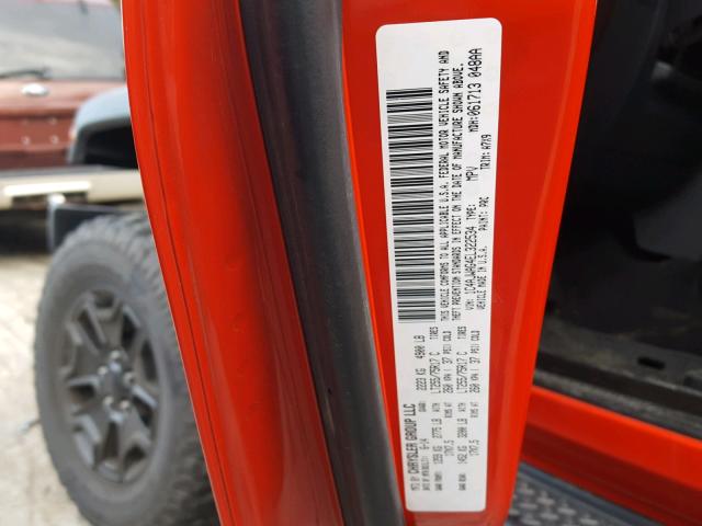 1C4AJWAG4EL322534 - 2014 JEEP WRANGLER S RED photo 10