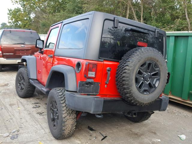 1C4AJWAG4EL322534 - 2014 JEEP WRANGLER S RED photo 3