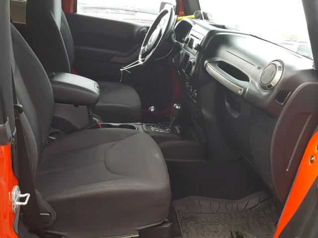 1C4AJWAG4EL322534 - 2014 JEEP WRANGLER S RED photo 5