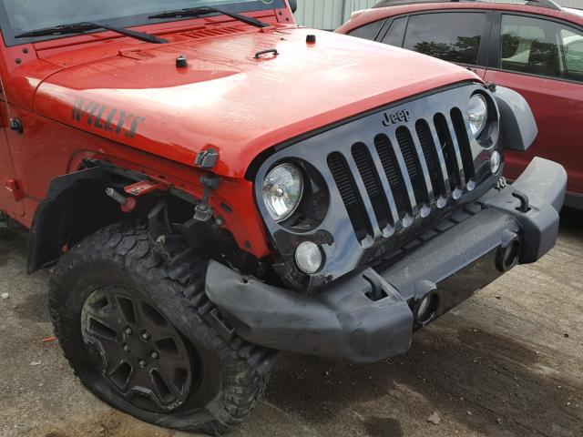 1C4AJWAG4EL322534 - 2014 JEEP WRANGLER S RED photo 9