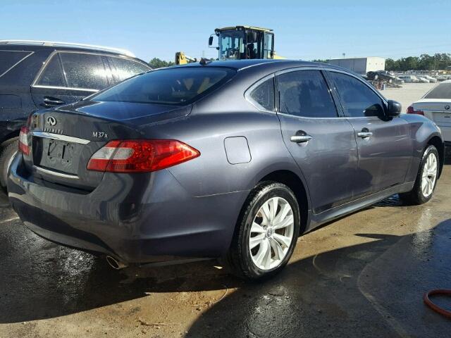 JN1BY1AR9BM375131 - 2011 INFINITI M37 X BLUE photo 4