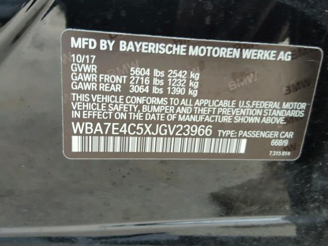 WBA7E4C5XJGV23966 - 2018 BMW 740 XI Черный фото 10