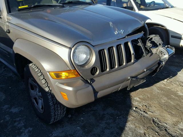 1J4GL48K87W645564 - 2007 JEEP LIBERTY SP TAN photo 10