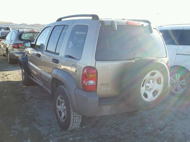 1J4GL48K87W645564 - 2007 JEEP LIBERTY SP TAN photo 3