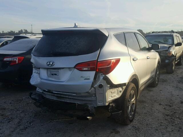 5XYZTDLB2FG291042 - 2015 HYUNDAI SANTA FE S SILVER photo 4