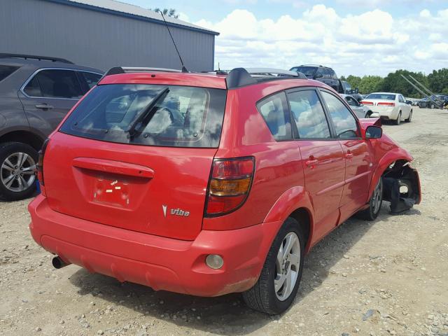 5Y2SL63845Z430850 - 2005 PONTIAC VIBE RED photo 4