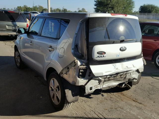 KNDJN2A25E7735296 - 2014 KIA SOUL SILVER photo 3