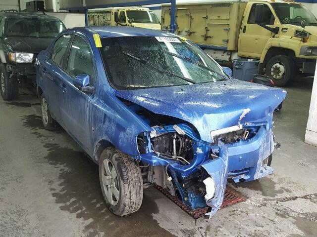 KL1TD56E09B308974 - 2009 CHEVROLET AVEO LS BLUE photo 1