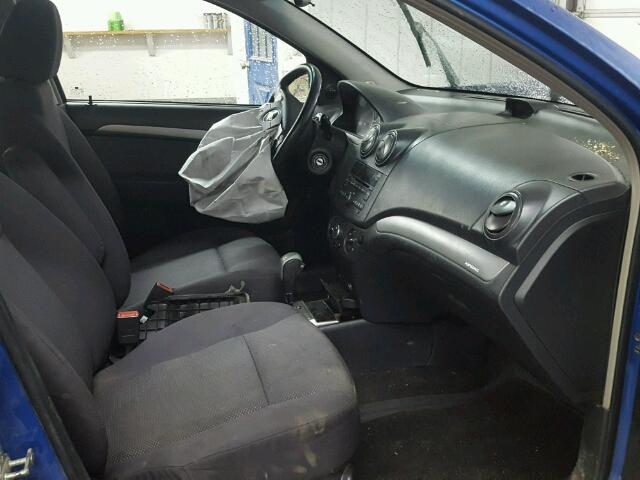 KL1TD56E09B308974 - 2009 CHEVROLET AVEO LS BLUE photo 5