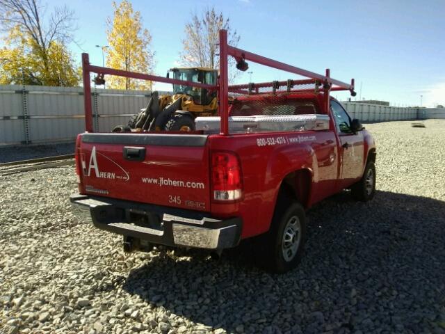 1GT01ZCG7EF177322 - 2014 GMC SIERRA C25 RED photo 4