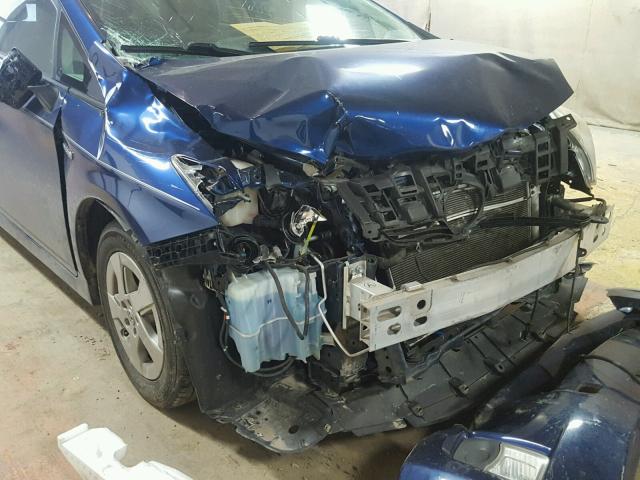 JTDKN3DUXB0253130 - 2011 TOYOTA PRIUS BLUE photo 9