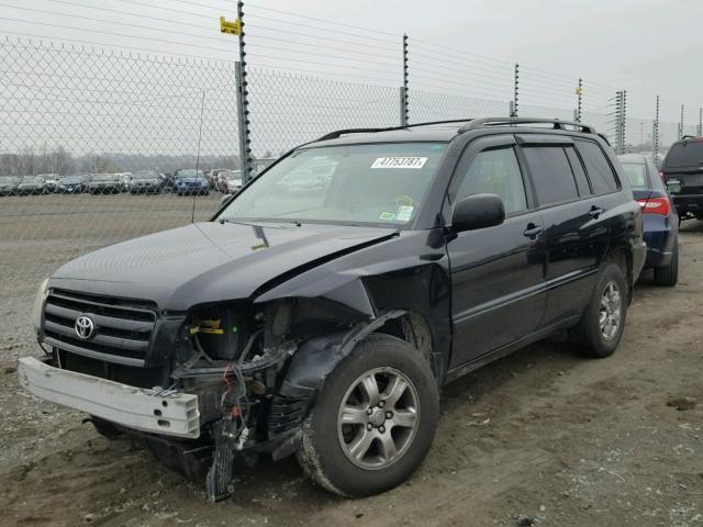 JTEEP21A770208872 - 2007 TOYOTA HIGHLANDER BLACK photo 2