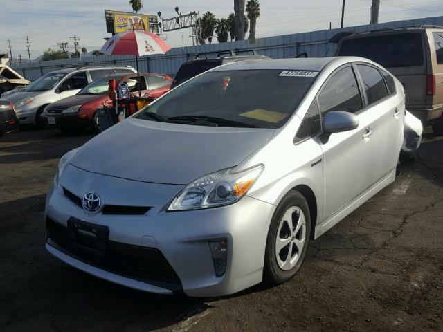 JTDKN3DU1C5515833 - 2012 TOYOTA PRIUS SILVER photo 2