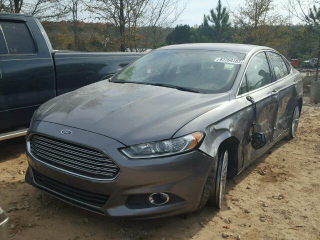 3FA6P0HD9ER386301 - 2014 FORD FUSION SE GRAY photo 2