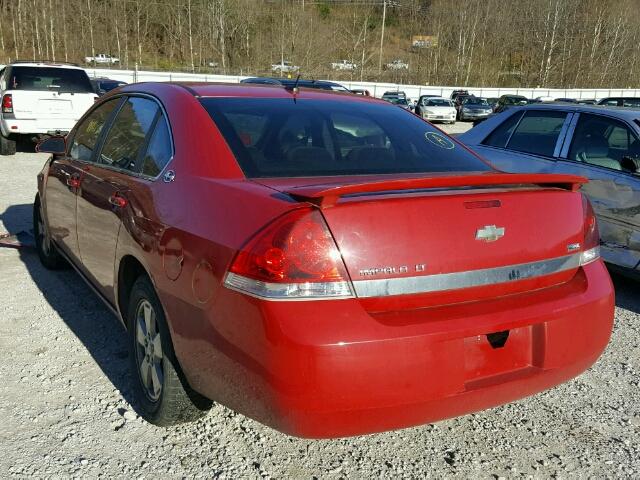 2G1WT58KX81285870 - 2008 CHEVROLET IMPALA LT RED photo 3