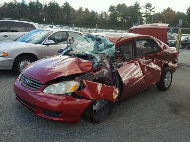 2T1BR32E84C306660 - 2004 TOYOTA COROLLA CE RED photo 2