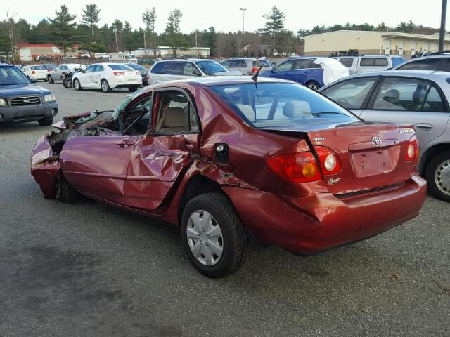 2T1BR32E84C306660 - 2004 TOYOTA COROLLA CE RED photo 3