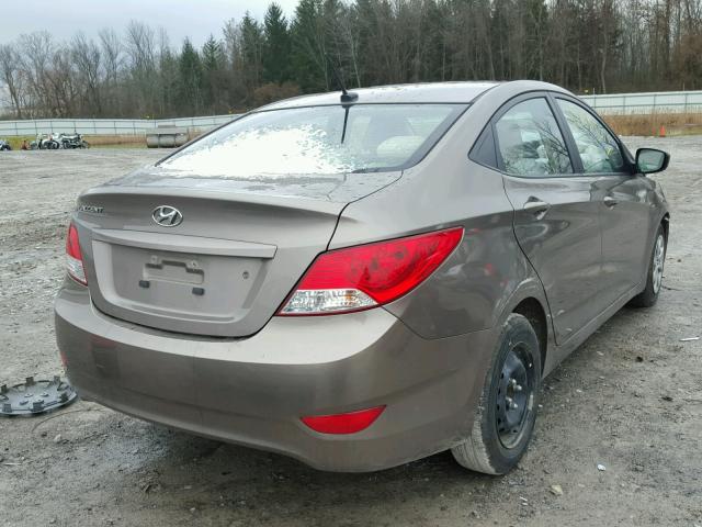 KMHCT4AE8EU677346 - 2014 HYUNDAI ACCENT GLS BROWN photo 4