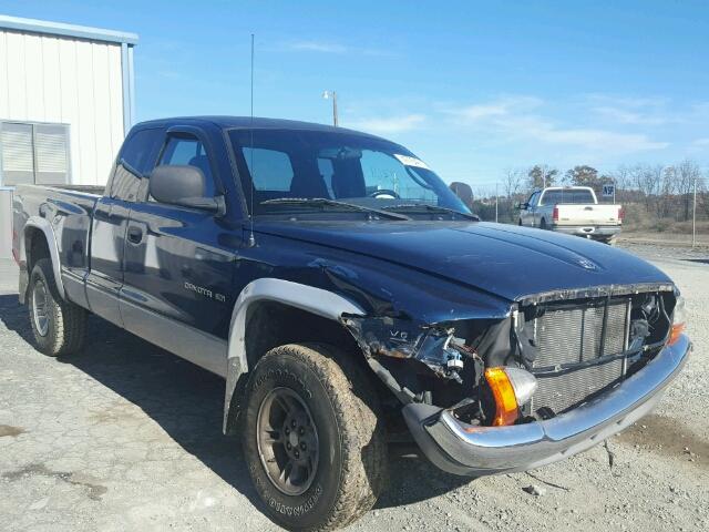 1B7GG22XXYS727632 - 2000 DODGE DAKOTA BLUE photo 1