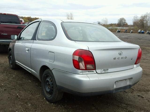 JTDAT123510196107 - 2001 TOYOTA ECHO SILVER photo 3