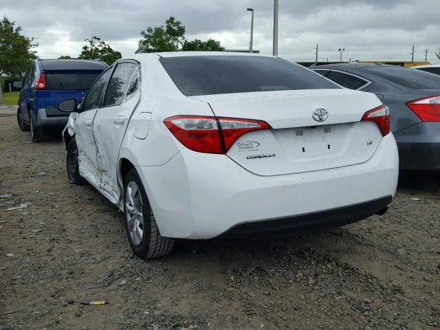 5YFBURHE8FP315936 - 2015 TOYOTA COROLLA L WHITE photo 3