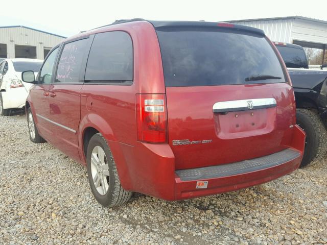 2D8HN54X68R130070 - 2008 DODGE GRAND CARA RED photo 3