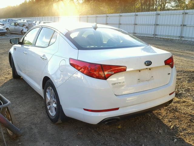 5XXGM4A72DG155045 - 2013 KIA OPTIMA LX WHITE photo 3