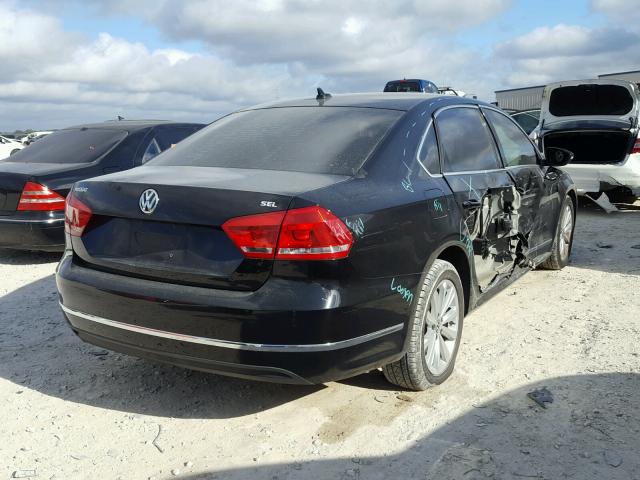1VWCP7A37CC004444 - 2012 VOLKSWAGEN PASSAT SEL BLACK photo 4