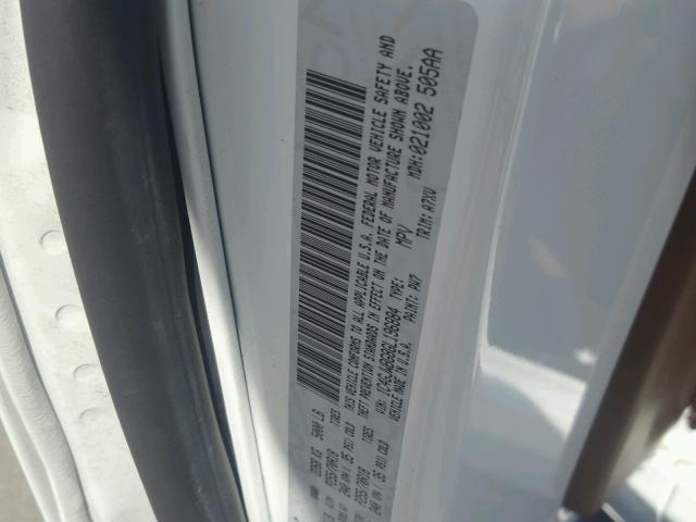 1C4GJWBG8GL196884 - 2016 JEEP WRANGLER S 白色 照片 10