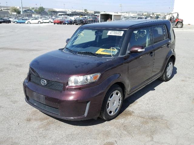 JTLKE50E981037531 - 2008 TOYOTA SCION XB Бордовый фото 2