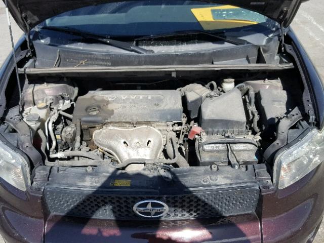 JTLKE50E981037531 - 2008 TOYOTA SCION XB Бордовый фото 7