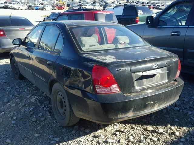 KMHDN46D34U916881 - 2004 HYUNDAI ELANTRA GL BLACK photo 3