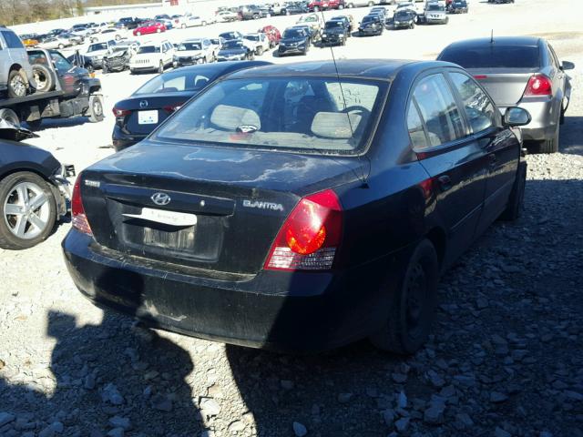 KMHDN46D34U916881 - 2004 HYUNDAI ELANTRA GL BLACK photo 4