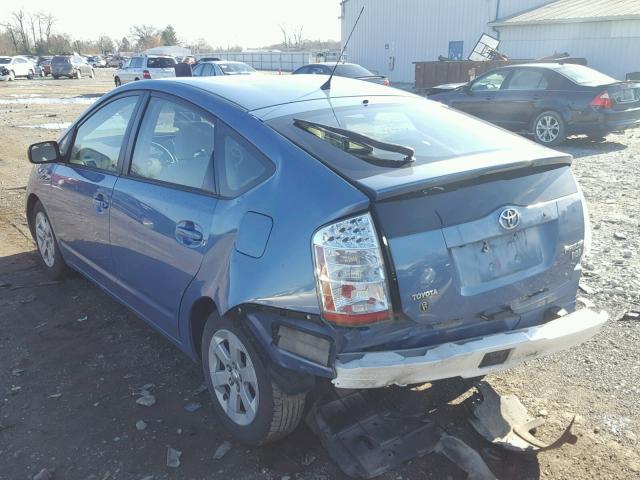 JTDKB20U967062515 - 2006 TOYOTA PRIUS BLUE photo 3