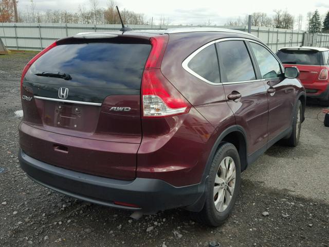 5J6RM4H71DL078905 - 2013 HONDA CR-V EXL RED photo 4